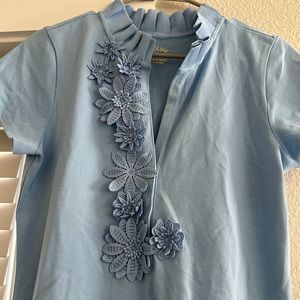 Lily Pulitzer Baby Blue Floral Collared Dress